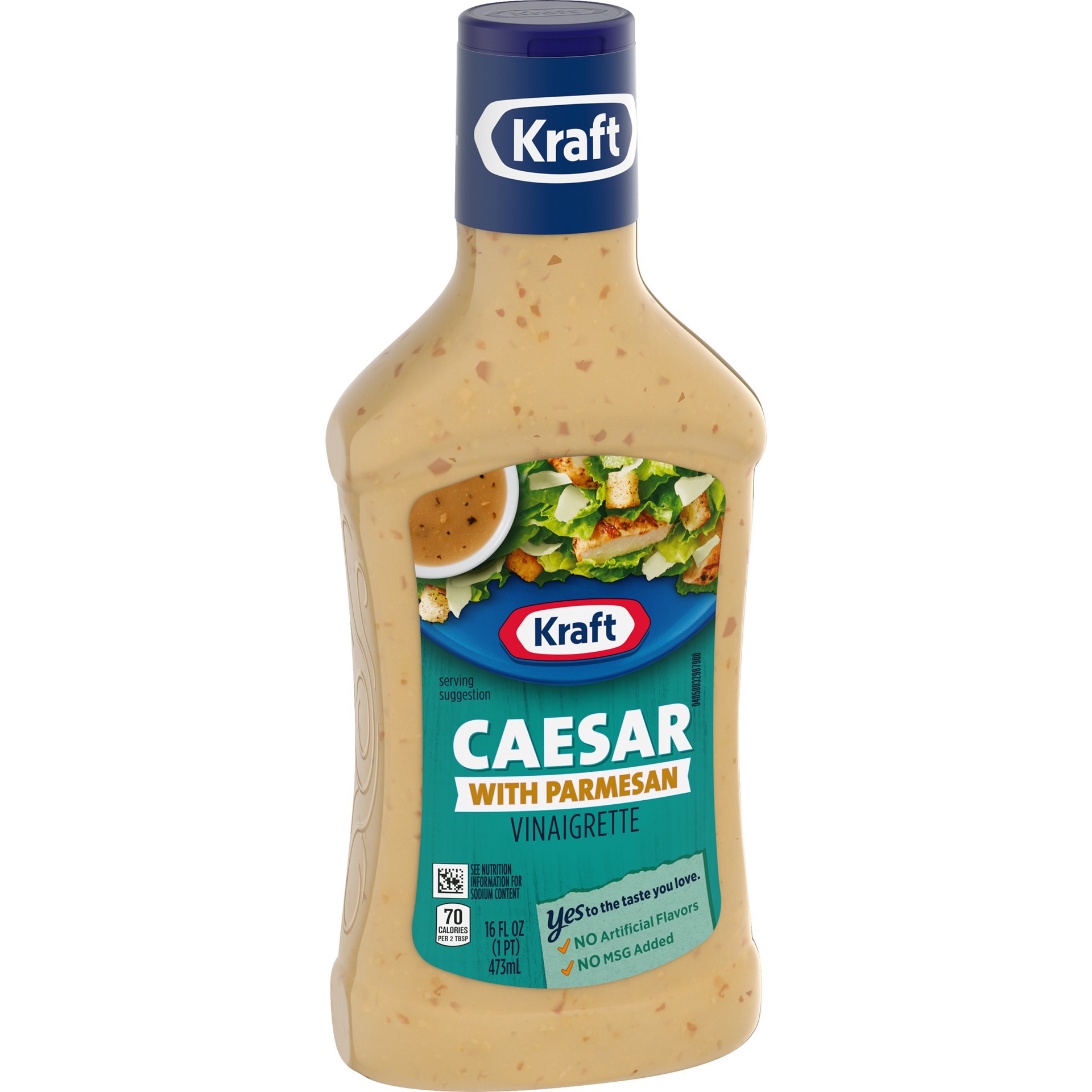 slide 3 of 5, Kraft Caesar Vinaigrette Salad Dressing with Parmesan, 16 fl oz Bottle, 16 fl oz