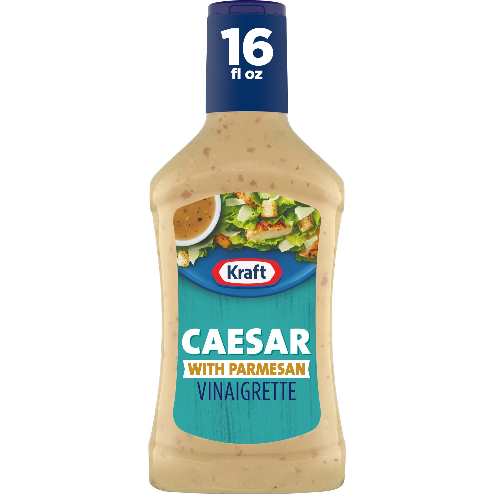 slide 1 of 5, Kraft Caesar Vinaigrette Salad Dressing with Parmesan, 16 fl oz Bottle, 16 fl oz