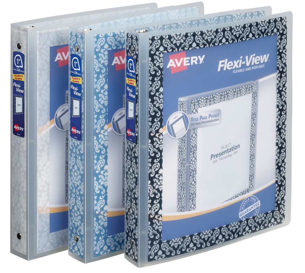 slide 1 of 1, Avery Flexi View Binder 1 In, 1 ct