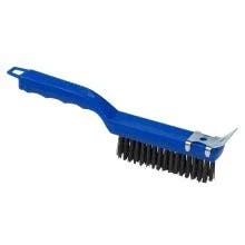 Mr. Bar-B-Q Grill Brush With Scraper Red Handle