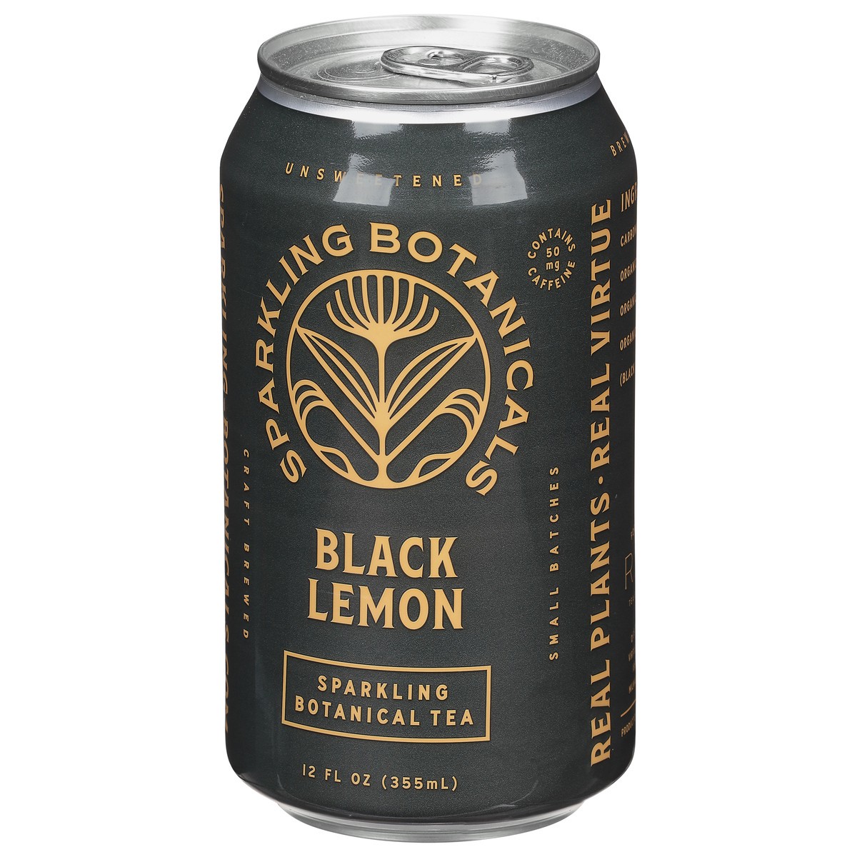 slide 3 of 9, Sparkling Botanicals Unsweetened Sparkling Black Lemon Botanical Tea 12 fl oz, 12 fl oz