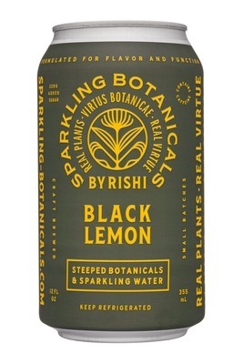 slide 1 of 1, Rishi Rishi Black Lemon Sparkling Botanical Tea, 12 oz