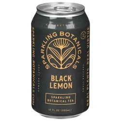 Sparkling Botanicals Unsweetened Sparkling Black Lemon Botanical Tea - 12 fl oz