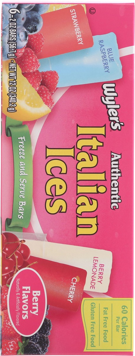 slide 8 of 9, Wyler's Authentic Berry Flavors Italian Ices 6 - 2 oz Bars, 6 ct