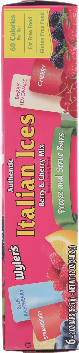 slide 4 of 9, Wyler's Authentic Berry Flavors Italian Ices 6 - 2 oz Bars, 6 ct