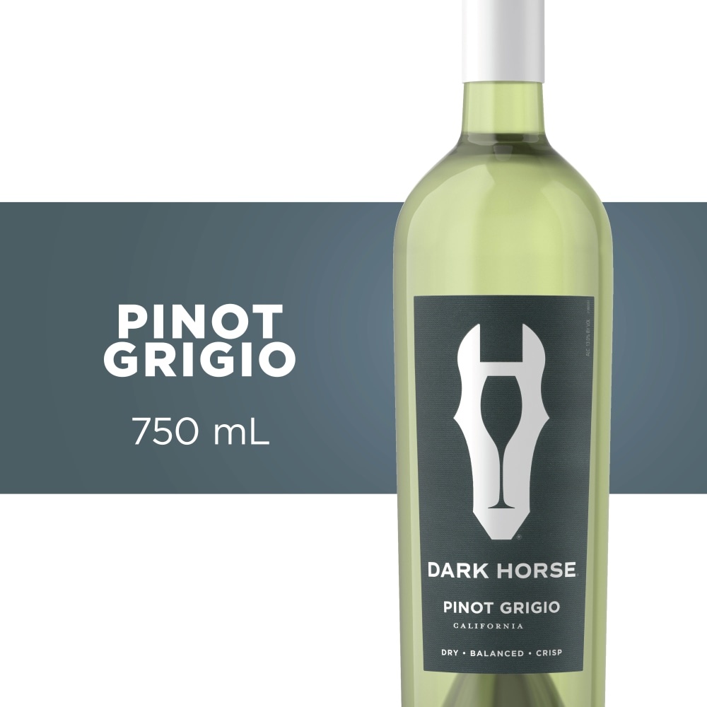 slide 1 of 2, Dark Horse Pinot Grigio, 750 ml