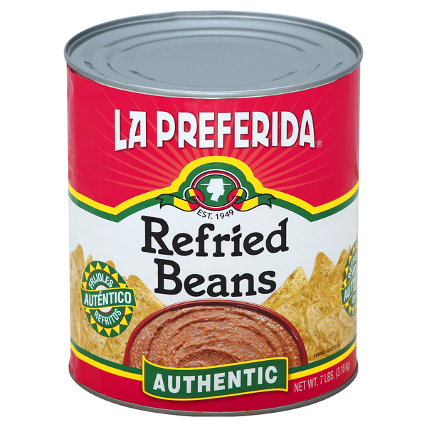 slide 1 of 1, La Preferida Inc. Refried Beans Authentic, 112 oz