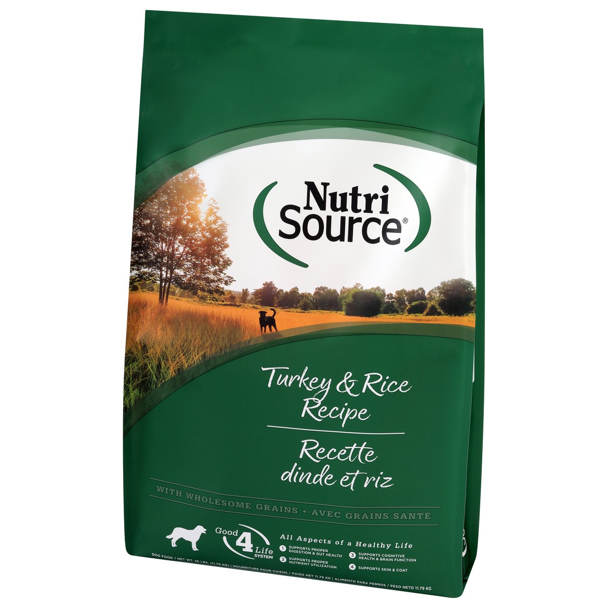 slide 6 of 15, NutriSource For All Life Stages Turkey & Rice Recipe Dog Food 26 lb, 26 lb