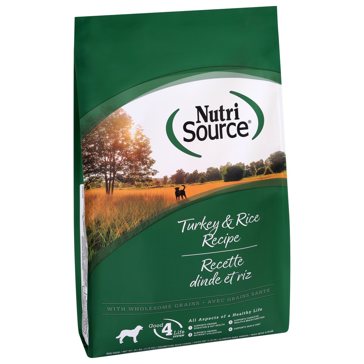 slide 2 of 15, NutriSource For All Life Stages Turkey & Rice Recipe Dog Food 26 lb, 26 lb