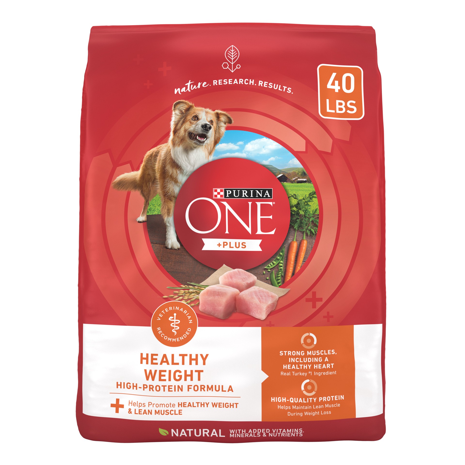 slide 1 of 8, ONE Purina ONE Plus Healthy Weight High-Protein Dog Food Dry Formula, 40 lb