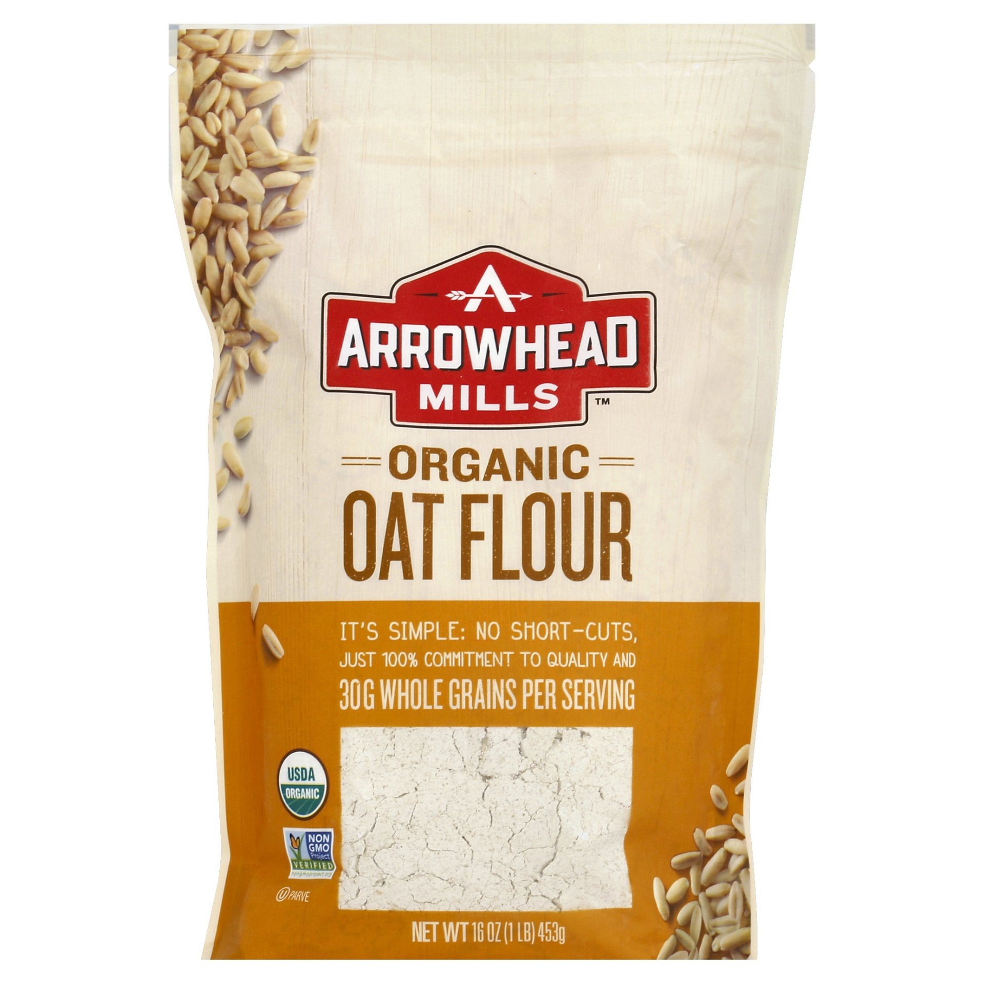 slide 1 of 1, Arrowhead Mills Organic Oat Flour, 16 oz