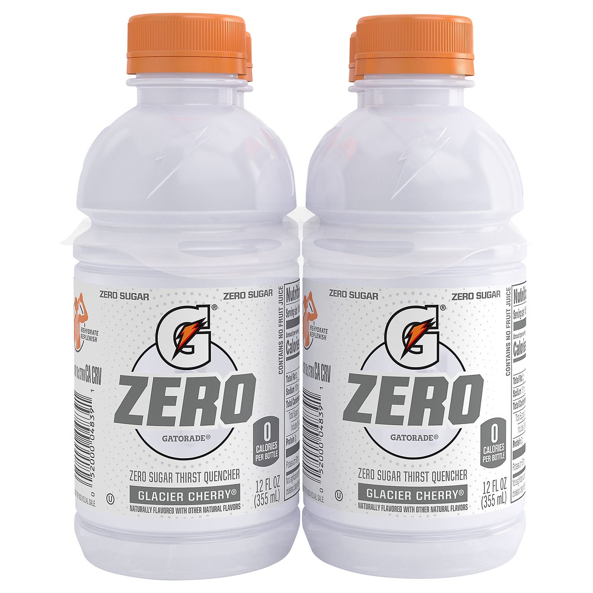 slide 1 of 1, Gatorade Zero Zero Sugar Thirst Quencher Glacier Cherry 12 Fl Oz 4 Count, 4 ct