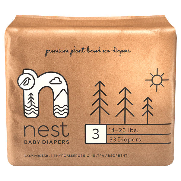 slide 1 of 1, Nest Baby Diapers, 33 ct