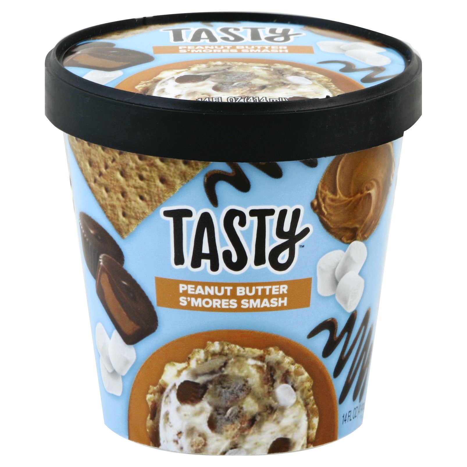 slide 1 of 1, Tasty Peanut Butter S'Mores Smash Ice Cream, 14 fl oz