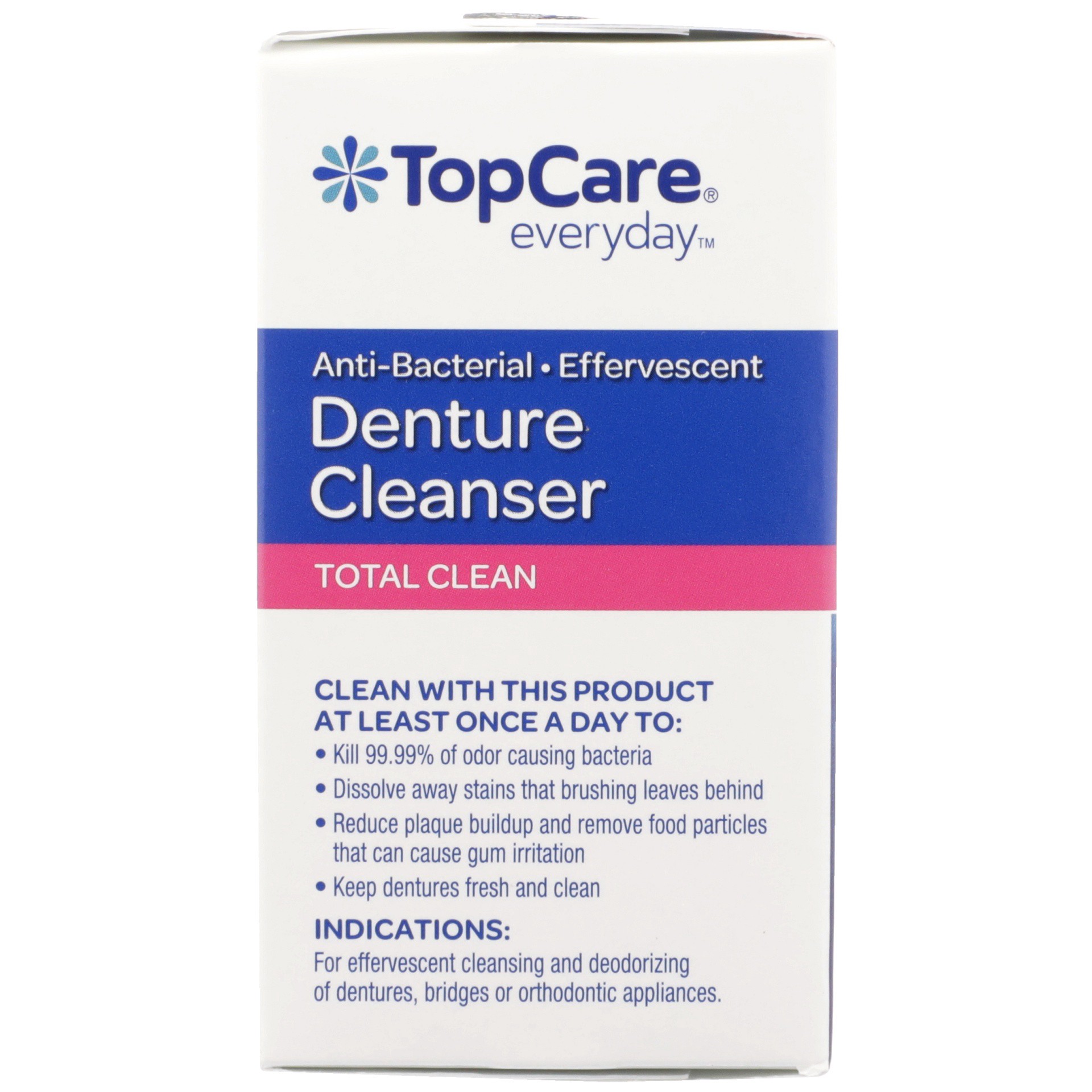 slide 5 of 6, TopCare Top Care Denture Cleanser Tablets Anti-Bacterial, 40 ct
