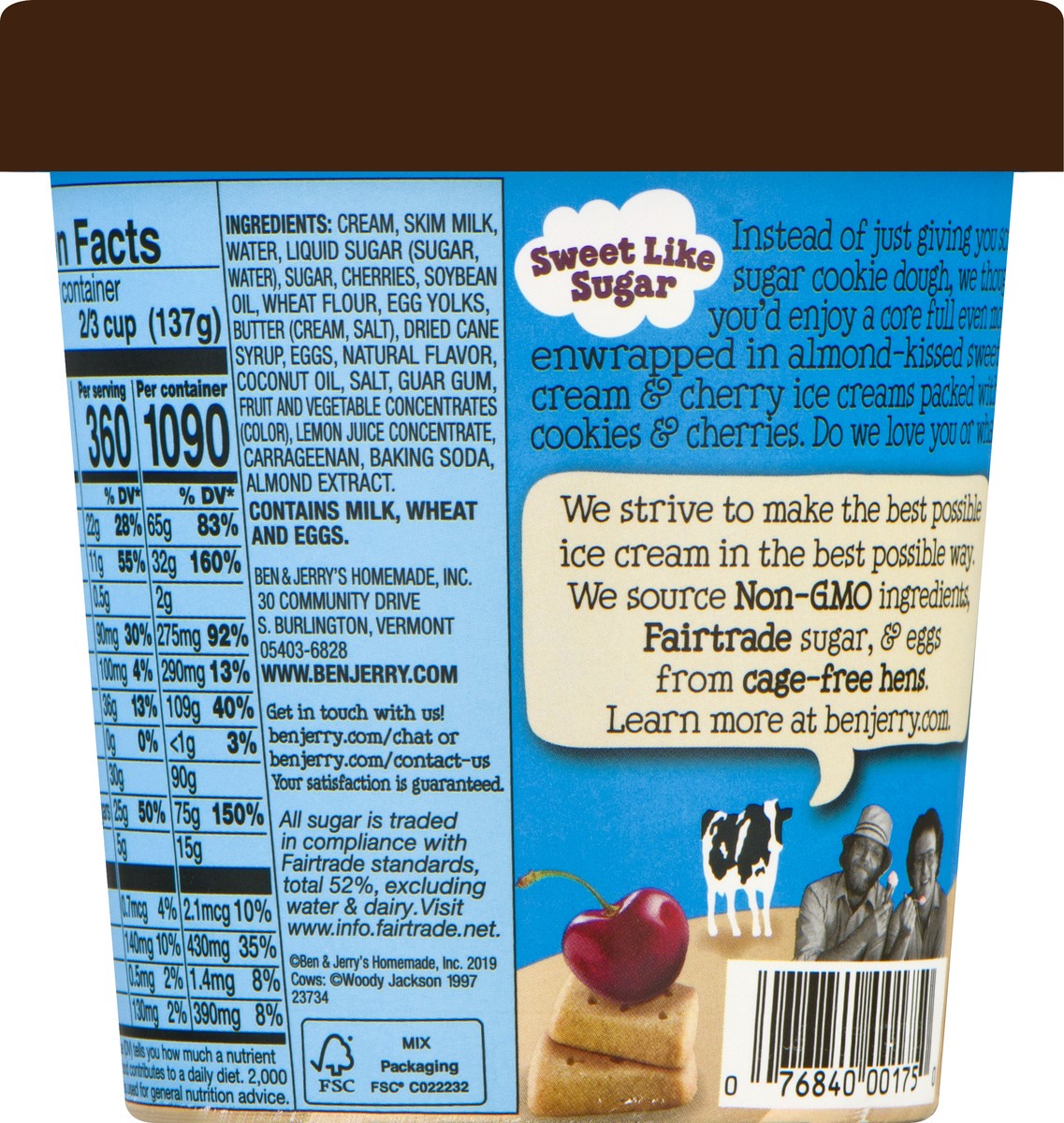 slide 5 of 6, Ben & Jerry's Ice Cream Sweet Like Sugar Cookie Dough Core, 16 oz, 1 pint