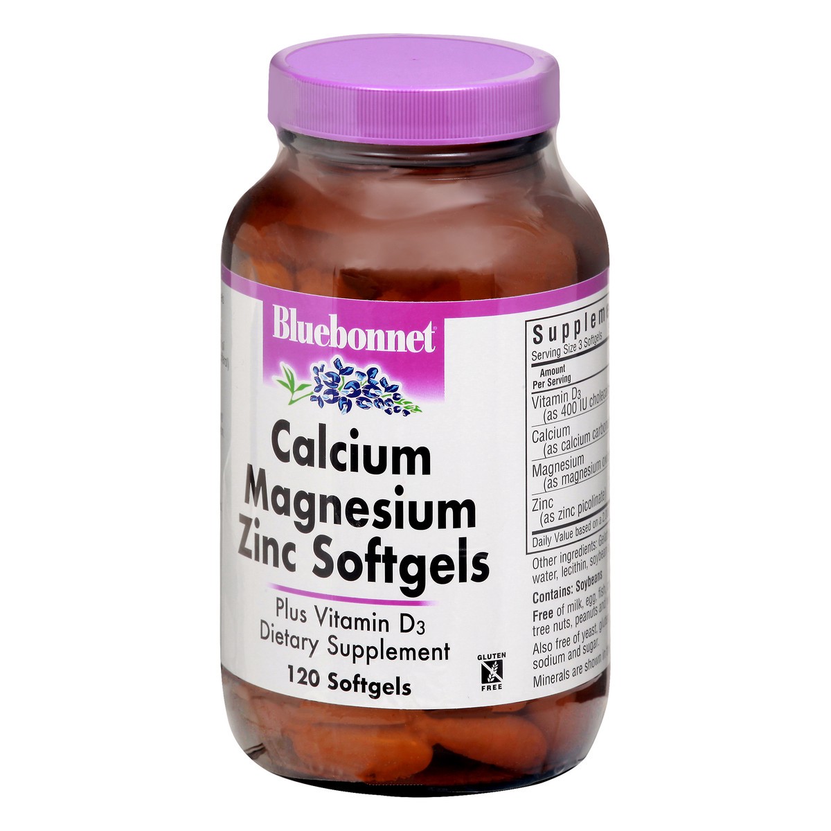 slide 8 of 9, Bluebonnet Nutrition Calcium Magnesium Zinc, 120 ct