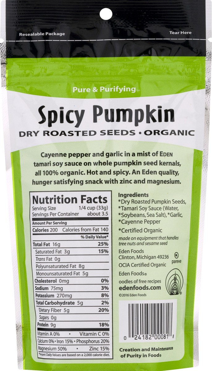 slide 5 of 9, Eden Foods Seed Pumpkin Spicy, 1 ct