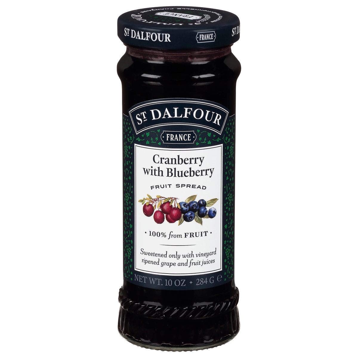 slide 1 of 4, St. Dalfour Cranberry with Blueberry Spread, 10 oz