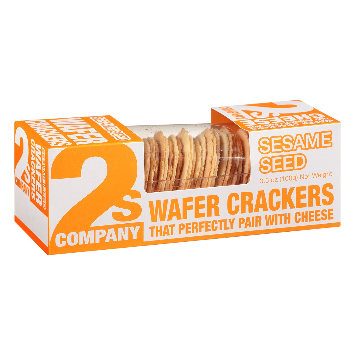 slide 2 of 9, 2s Company Crackers, Wafer, Sesame Seed, 3.5 oz