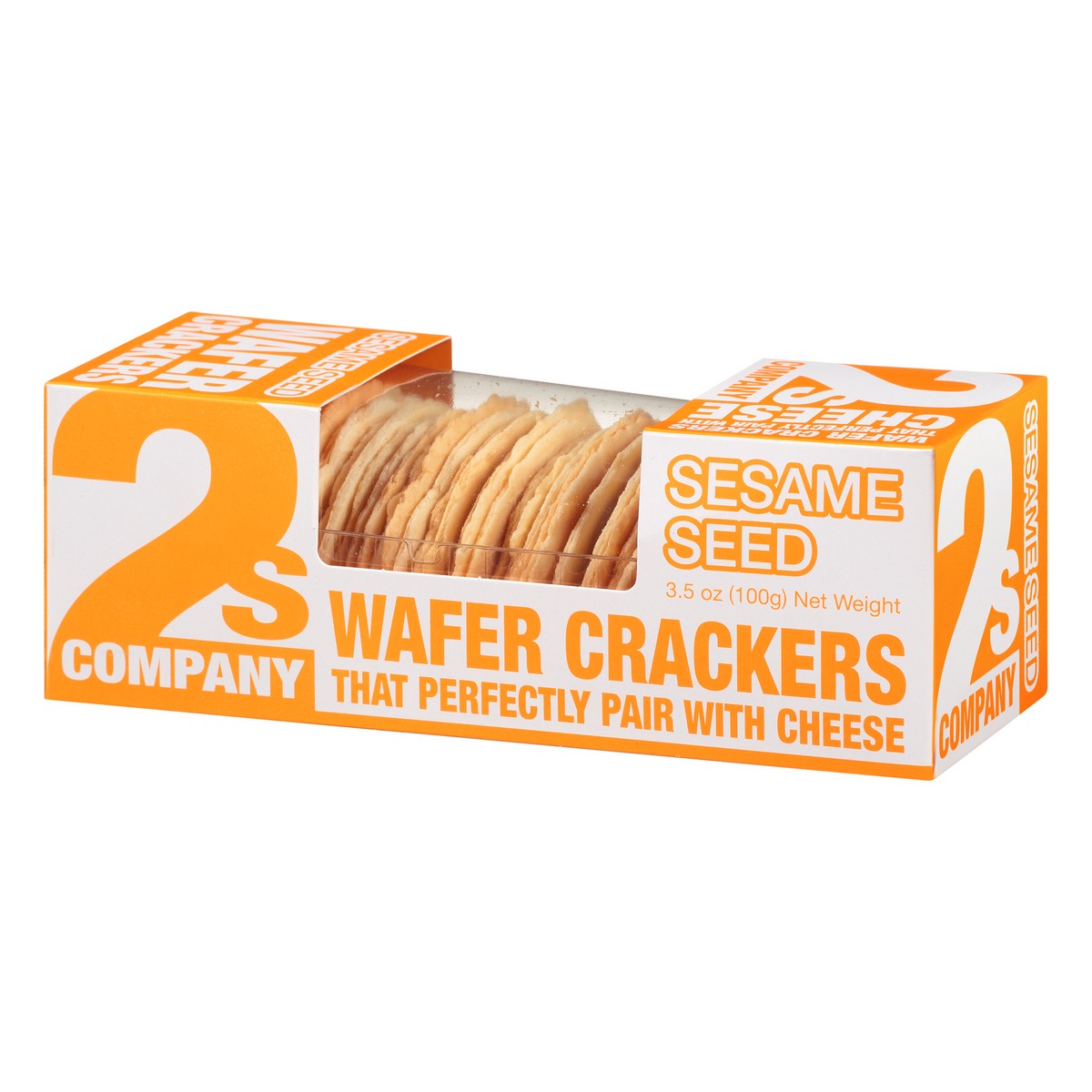 slide 3 of 9, 2s Company Crackers, Wafer, Sesame Seed, 3.5 oz