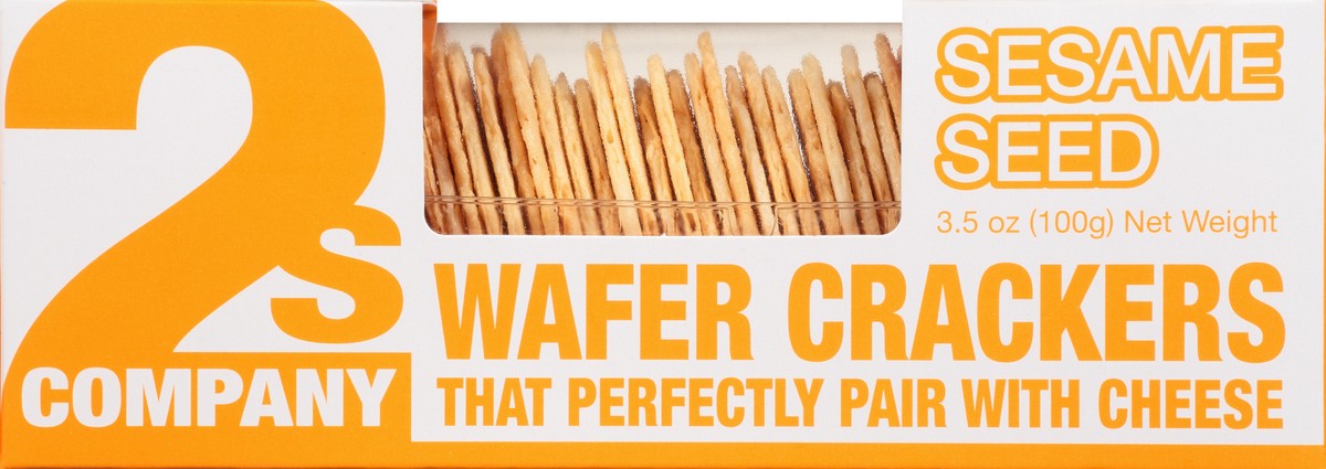 slide 1 of 9, 2s Company Crackers, Wafer, Sesame Seed, 3.5 oz