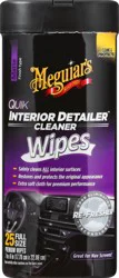 Meguiar's Interior Detailer Cleaner Full Size Matte Wipes 25 ea