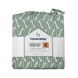 Havenstay Sheets, Twin/Twin XL, Green Fern