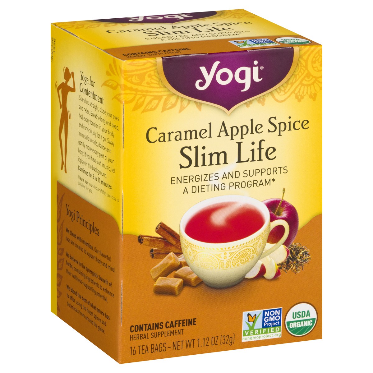 slide 2 of 9, Yogi Herbal Supplement, Slim Life, Caramel Apple Spice, Tea Bags, 16 ct