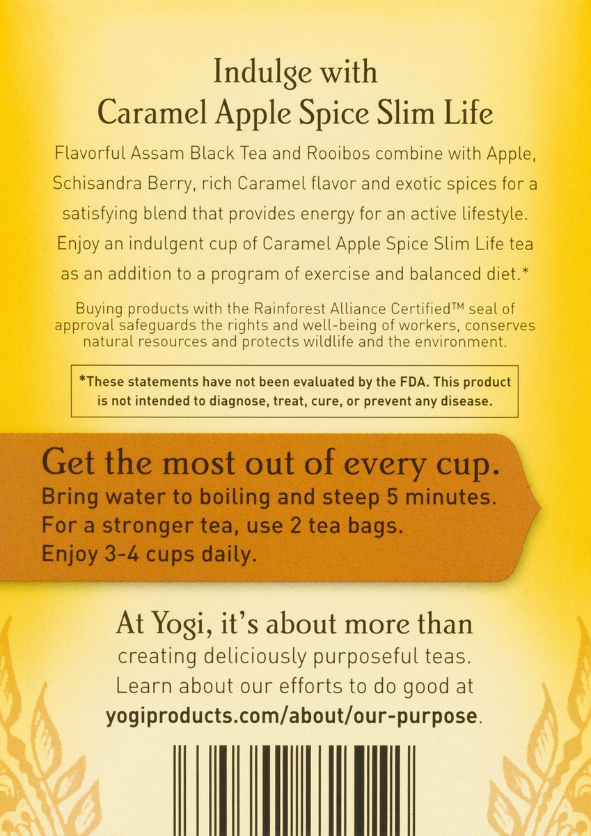 slide 9 of 9, Yogi Herbal Supplement, Slim Life, Caramel Apple Spice, Tea Bags, 16 ct