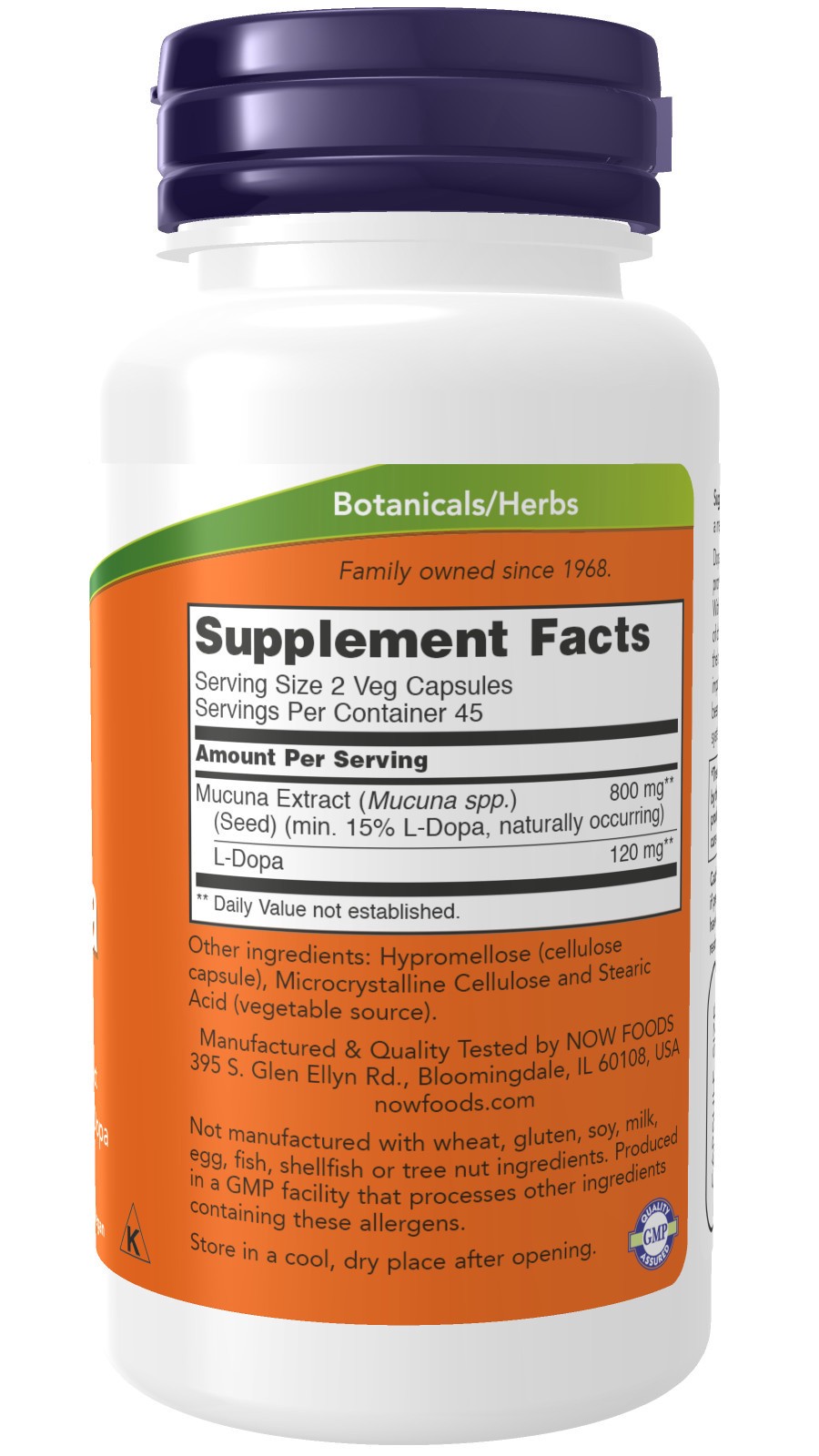 slide 2 of 4, NOW Dopa Mucuna - 90 Veg Capsules, 90 ct