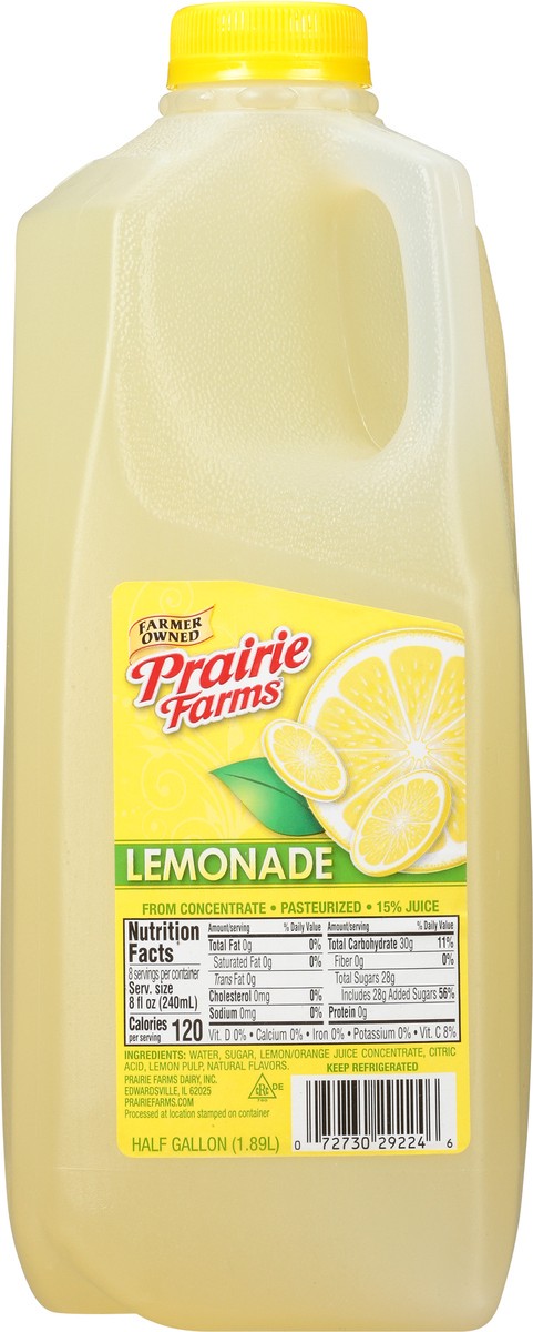 slide 13 of 13, Prairie Farms Lemonade - 1/2 gal, 1/2 gal