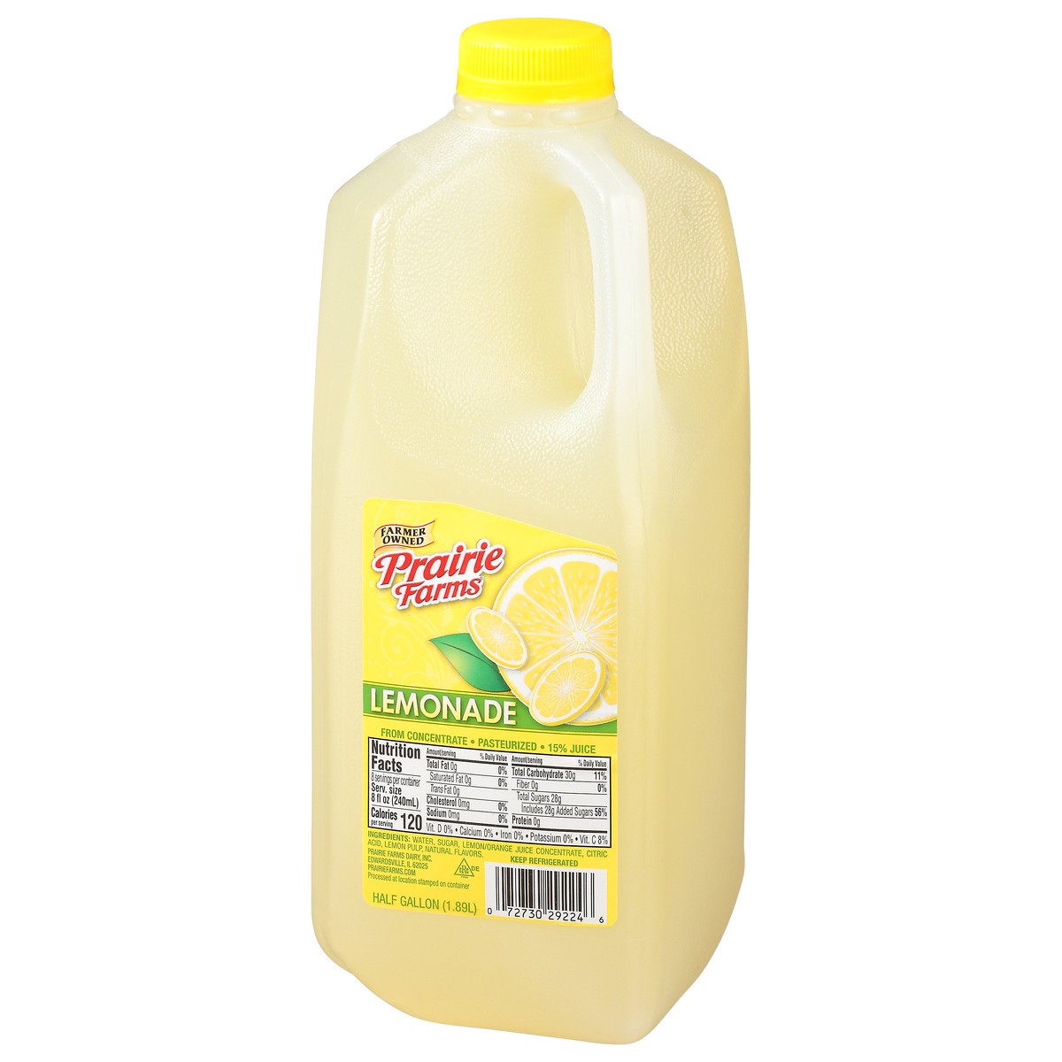 slide 11 of 13, Prairie Farms Lemonade - 1/2 gal, 1/2 gal