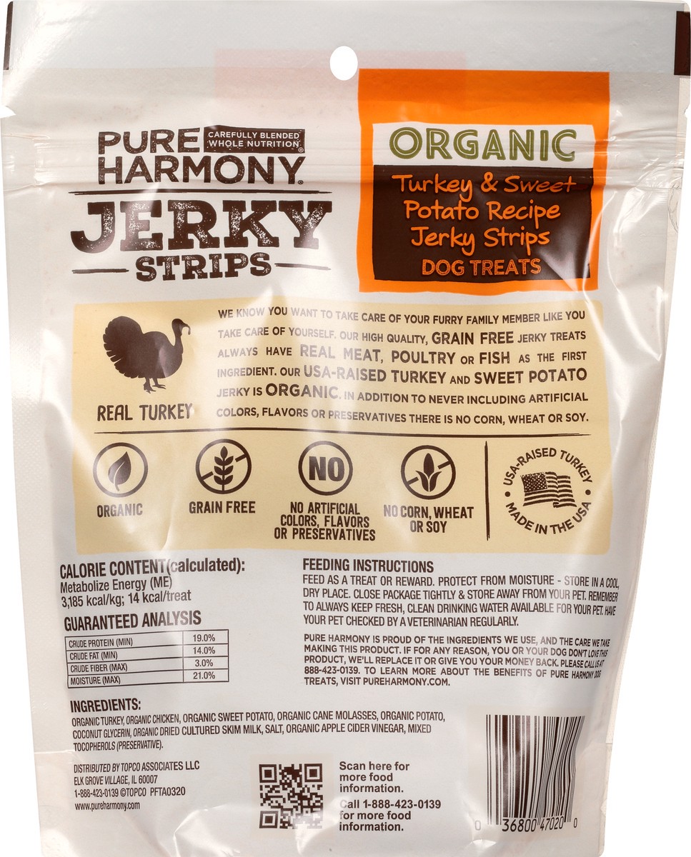 slide 13 of 14, Pure Harmony Jerky Strips Organic Turkey & Sweet Potato Recipe Dog Treats 5 oz, 5 oz