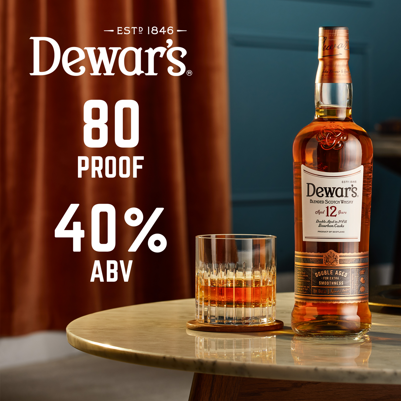 slide 4 of 5, Dewar's DewarS 12 Year Old Blended Scotch Whisky 40% 75Cl/750Ml, 750 ml