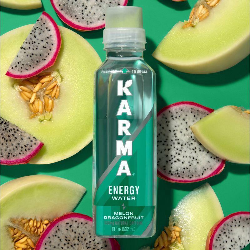 slide 3 of 6, Karma Water Melon Dragonfruit Energy - 18 oz, 18 oz