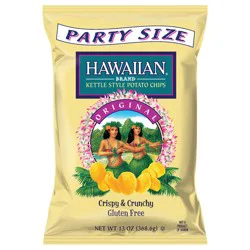 Hawaiian 13 oz Hawaiian Brand Original Kettle Style Potato Chips
