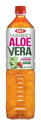 slide 1 of 1, OKF Strawberry Aloe Vera Drink, 50.7 oz