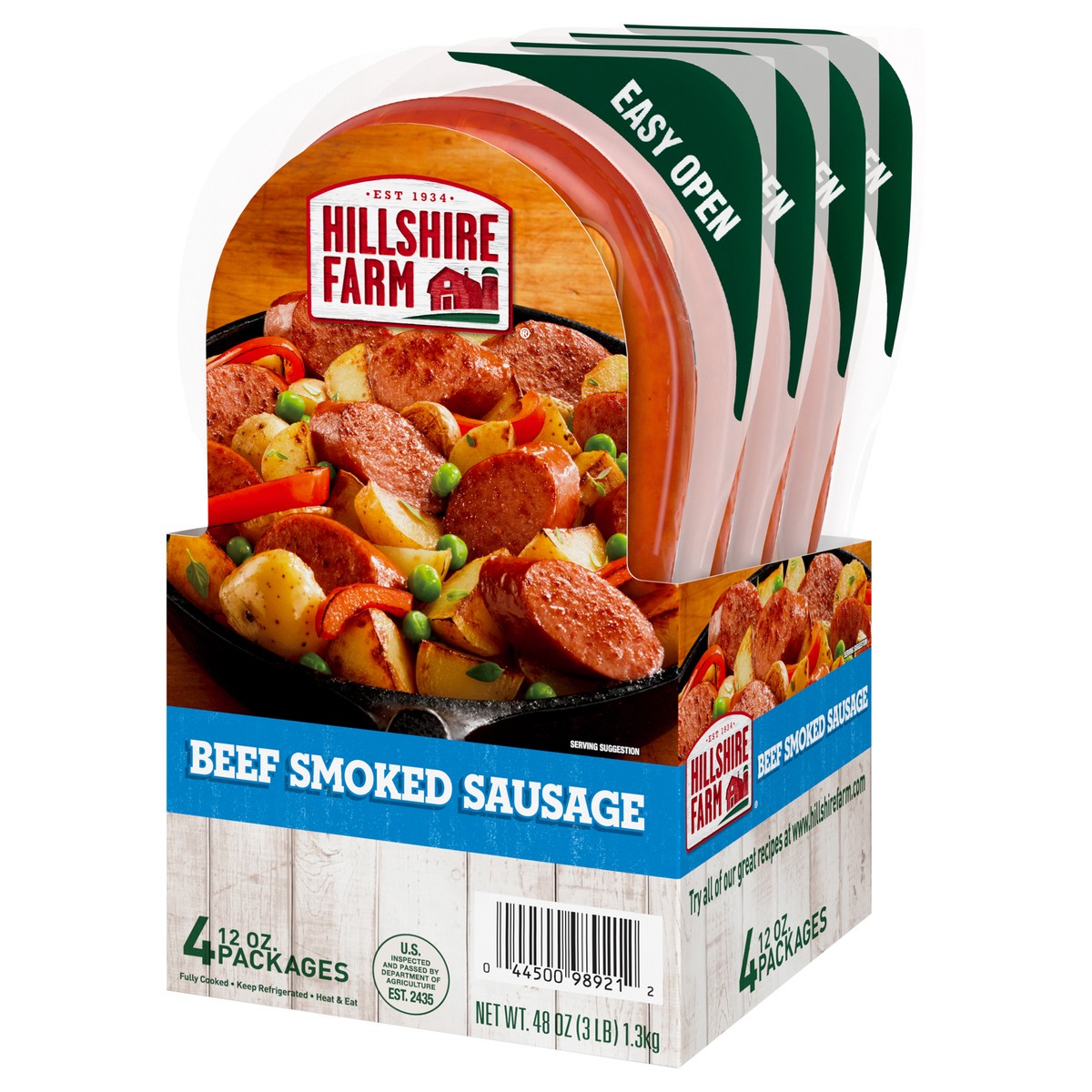 slide 2 of 9, Hillshire Farm Beef Smoked Sausage, 48 oz. Bundle Pack, 