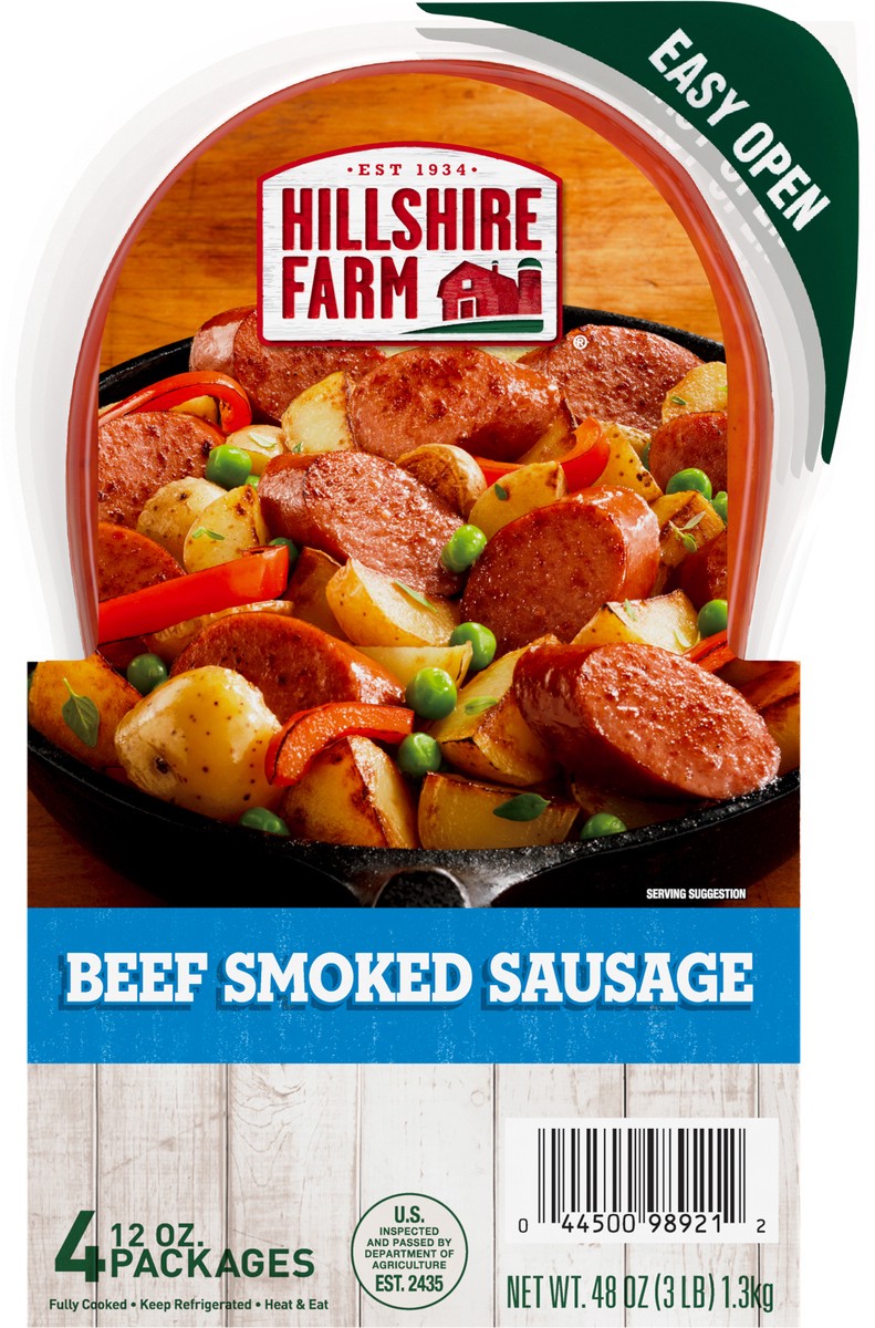 slide 4 of 9, Hillshire Farm Beef Smoked Sausage, 48 oz. Bundle Pack, 