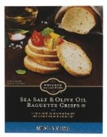 slide 1 of 1, Private Selection Sea Salt & Olive Oil Baguette Crisps, 4.5 oz