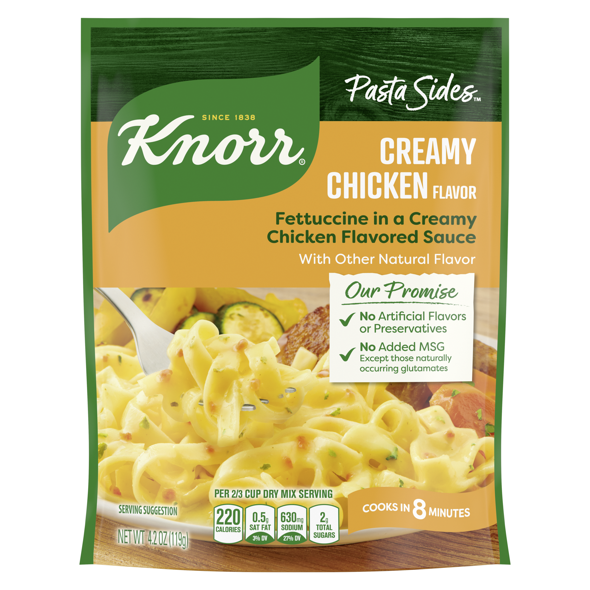 slide 3 of 4, Knorr Pasta Sides Creamy Chicken, 4.2 oz, 4.2 oz