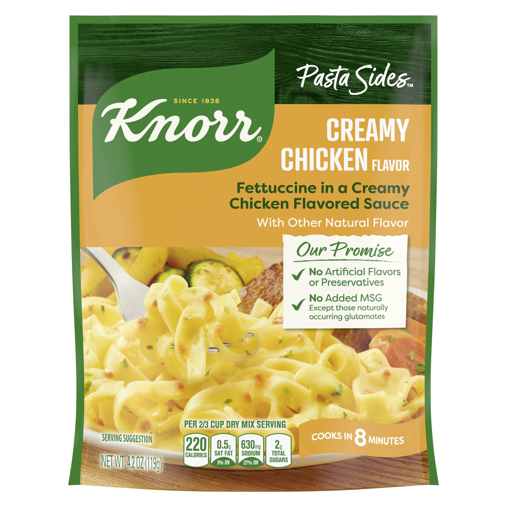 slide 1 of 4, Knorr Pasta Sides Creamy Chicken, 4.2 oz, 4.2 oz