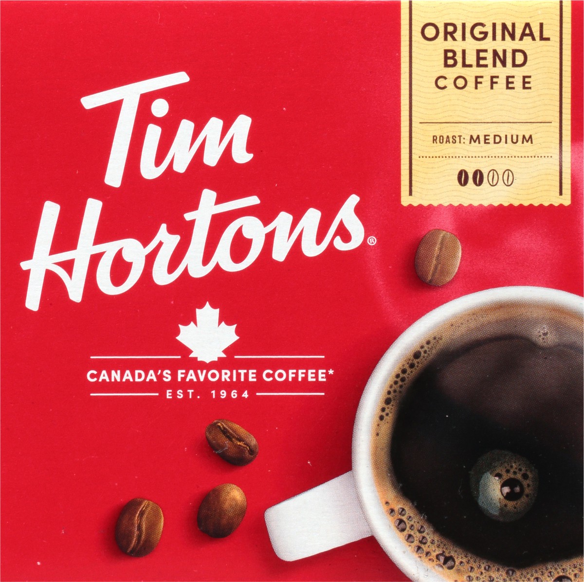 slide 4 of 9, Tim Hortons Medium Roast Original Blend Coffee K-Cup Pods 12 - 0.37 oz, 12 ct