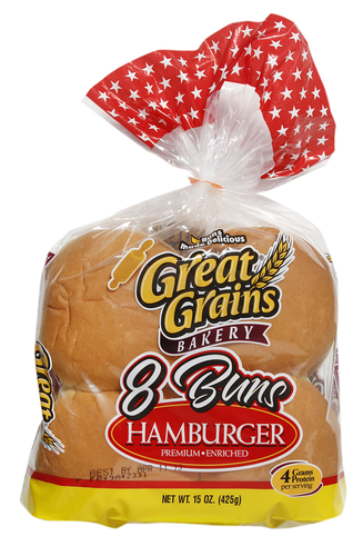 slide 1 of 1, Great Grains Cluster Hamburger Buns, 15 oz