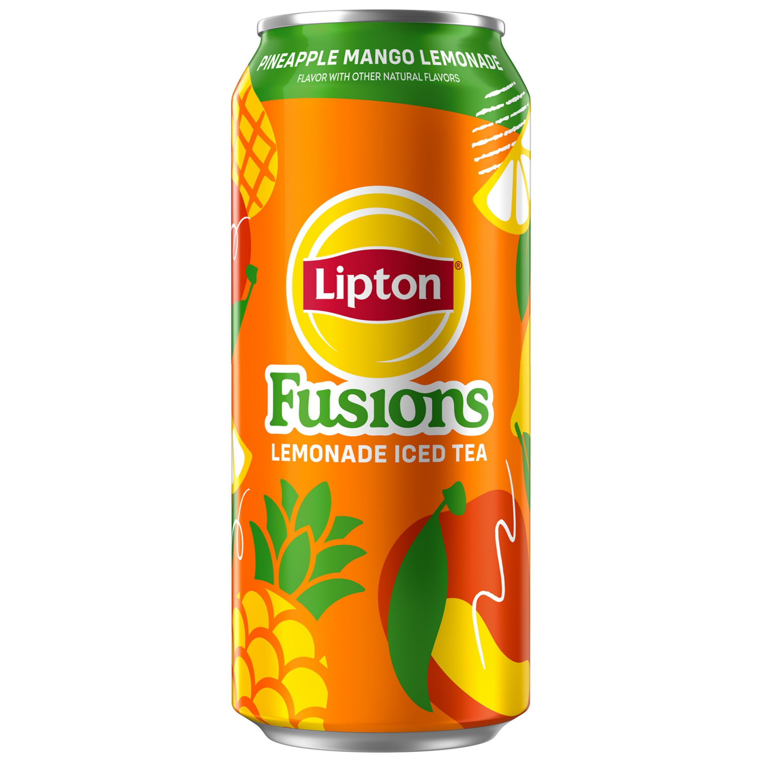slide 1 of 1, Lipton Fusions Iced Tea Pineapple Mango Lemonade 16 Fl Oz, 16 fl oz