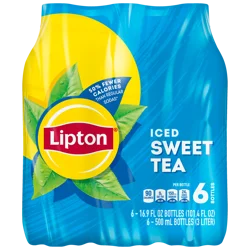 Lipton Iced Tea Sweet Tea 16.9 Fl Oz, 6 Count