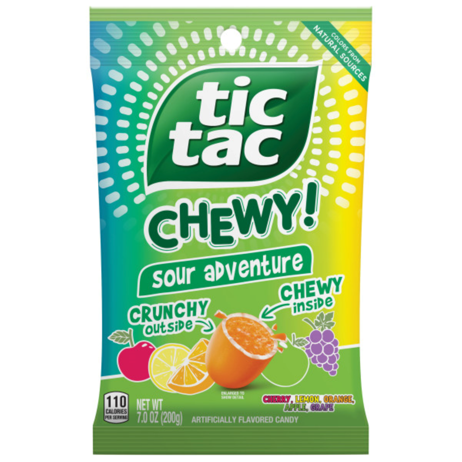 slide 1 of 2, Tic Tac Chewy Sour Adventure Candy, 7 oz