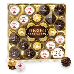 Ferrero Rocher Gourmet Assorted Hazelnut Milk and Dark Chocolate and Coconut Chocolate Gift Box