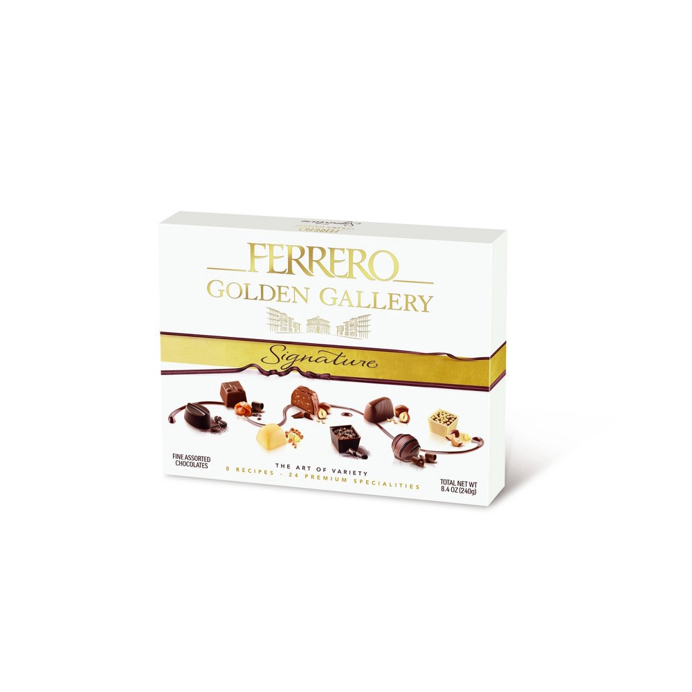 slide 2 of 3, Ferrero Rocher Golden Gallery Chocolate Gift Box - 8.4oz/24ct, 8.4 oz, 24 ct